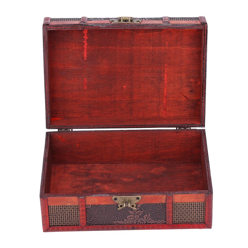 Classical Wooden Jewelry Storage Box Chest Case Holder Organizer with