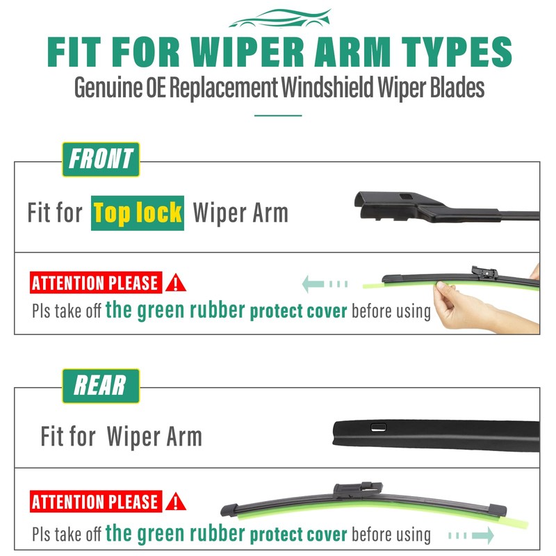 28" 18" 12" Windshield Wiper Blades Replacement for VW ID.4