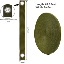 Shitailu Professional Tree Stake Kits for 2 Trees- 6pcs 15.7 Inch Tree Straps + 65.6 Feet Strong Rope for Plant Fix Straight Healthy Growth,Green