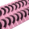 10 Pairs of 3D False Eyelashes, Reusable False Eyelashes, D