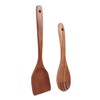 SHOWERORO 1 Set Wooden Salad Servers Spatula Fork Mixing Spoon