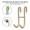 Haitis 4 Pack Over Shower Glass Door Hook, Plated Gold,
