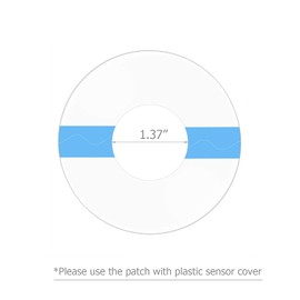 YOYOFOX Clear Adhesive Patches for Freestyle Libre ,50 Pack Transparent Libre 2 Covers (Transparent Patches ONLY, 50pcs)