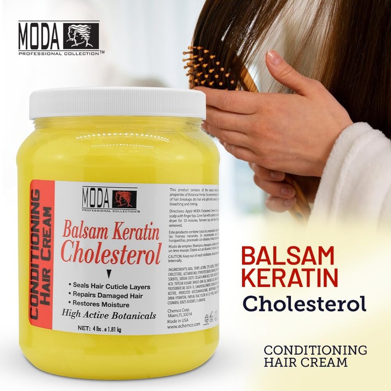 MODA - Cholesterol Deep Conditioning Hair Cream with Keratin, Panthenol,