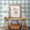 Chesapeake 3115-12535 Amos Gingham Wallpaper, Teal