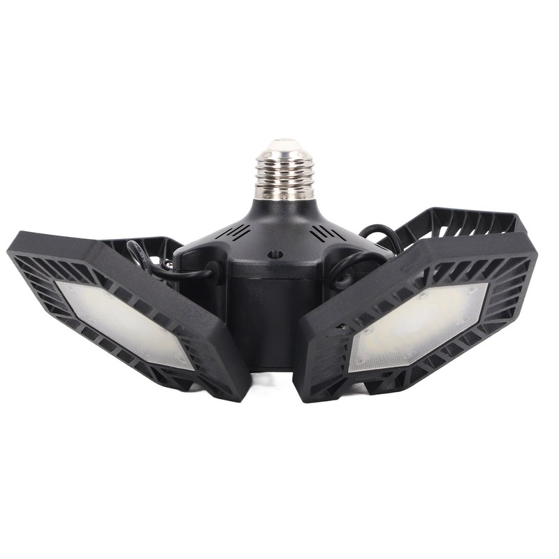 LED Garage Light Cool White 80W 4 Panel 90 Degree