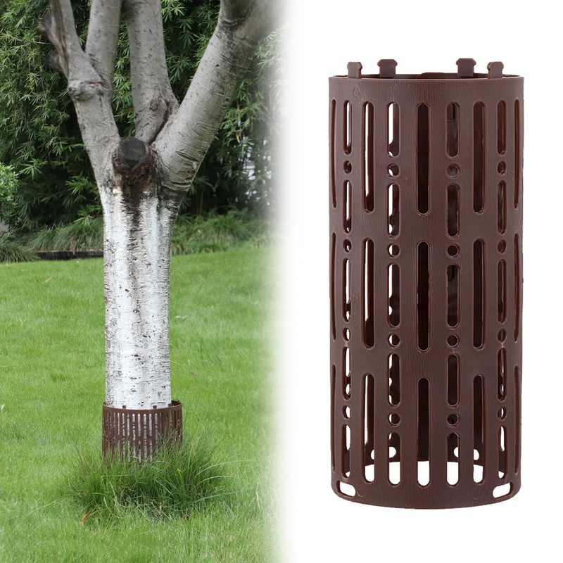 QWORK® Pack of 8 Tree Trunk Protectors, Plastic Tree Trunk