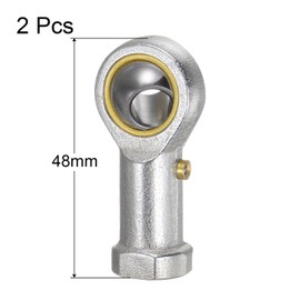 TA-VIGOR 2Pcs PHS8 M8 Female Rod End Bearings, Spherical Rod End Ball Joint, Right Hand Thread M8 x 1.25 Heim Joints, Self-Lubricating with Jam Nuts for Mechanical Linkage and Bearing Mounts