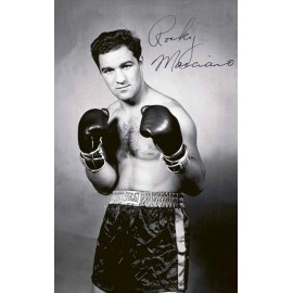 HEAVYWEIGHT  -  ROCKY  MARCIANO  -  11  X  17  GLOSSY   SIGNED  PHOTO  REPRINT
