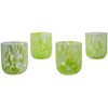 Stephanie Imports Set of 4 Handcrafted Double Old-Fashioned Confetti Drinking