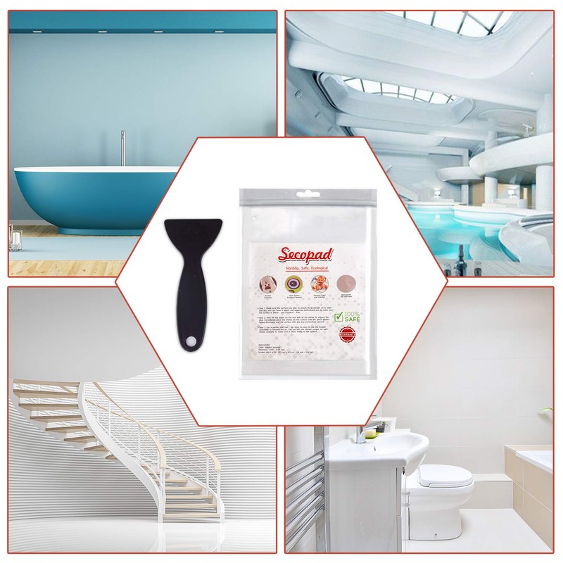 Secopad Original Bathtub Stickers Non-Slip, Safety Shower Treads Adhesive Bright