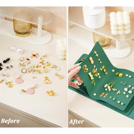 QBestry Travel Earring Holder Organizer Stud Earring Organizers and Storage Travel 63 Pairs Stud Earring Holder for Girls Earring Book Organizer Women Earring Storage Book Earring Travel Case Emerald
