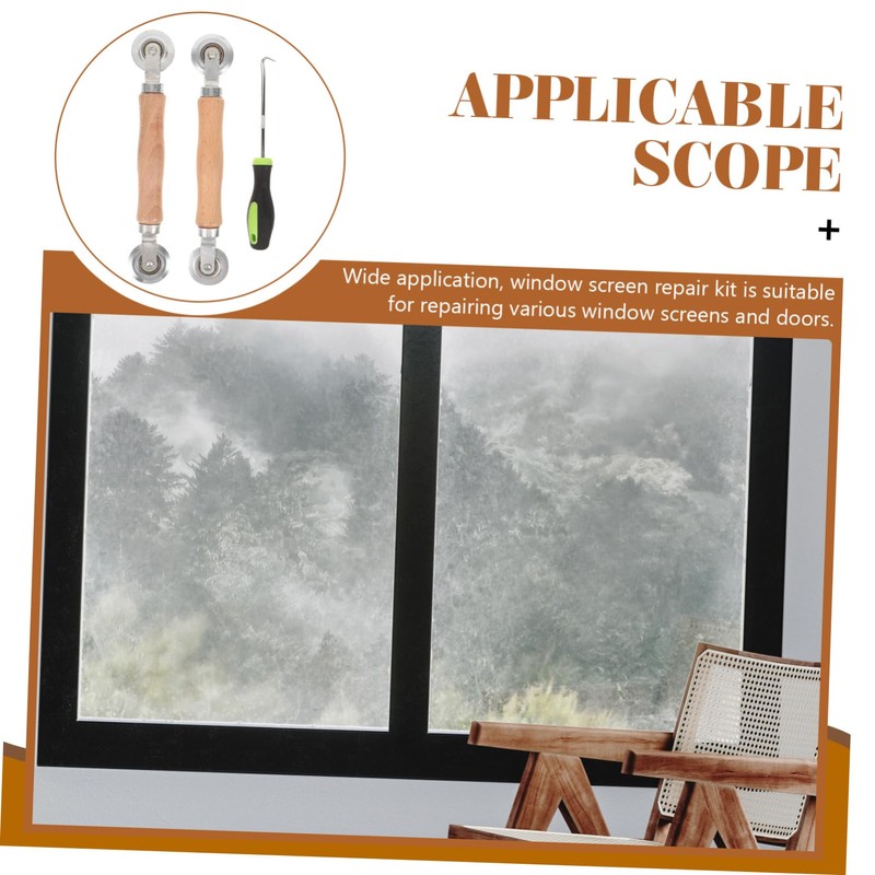 SHINEOFI 1set Window Screen Repair Kit with Ergonomic Tools Includes