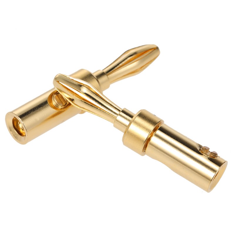 Banana Plug Connector Corrosion-Resistant Banana Connector for Audio Video Amplifier