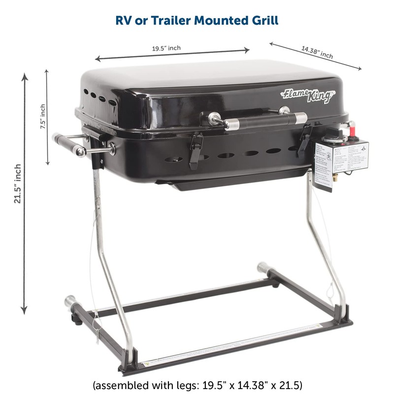 Flame King - YSNHT500 RV Or Trailer Mounted BBQ -