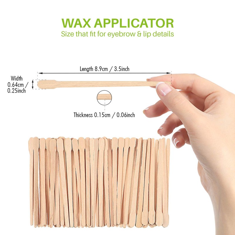 Mibly Wooden Wax Sticks - Eyebrow, Lip, Nose Small Waxing