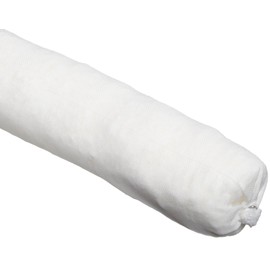 NPS 150301 Spilfyter Cellulose Based Sorbent Sock, 4' Length x 3" Width, White (Box of 15)