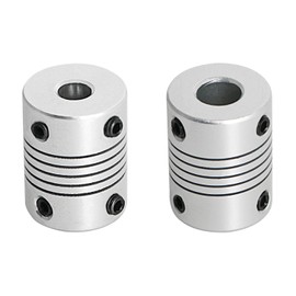 Aopin Flexible Coupling Motor 6mm to 8mm Shaft for 3D Printer, Length 25mm/1" Coupler Motor Connector Casing Joint, Suitable for Car Model Shaft, CNC Machine, Motor Guide, DIY Encoder, 2pcs