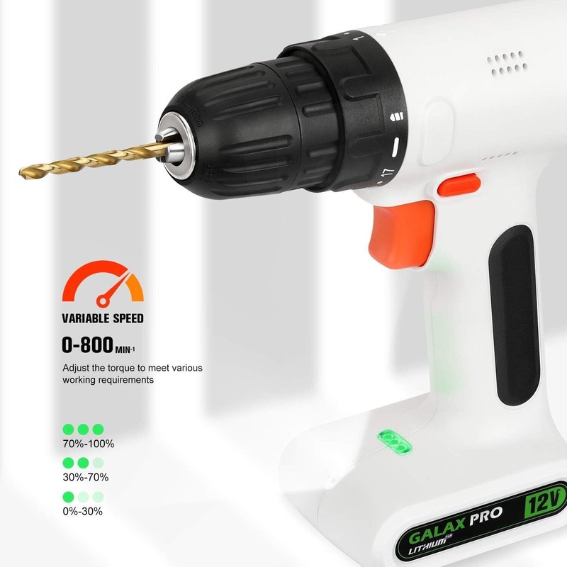 GALAX PRO 12V Light Weight Cordless Drill Driver with Work