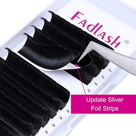 FADLASH Mega Volume Lash Extensions 0.03-0.10mm C D DD L Curl 8-30mm Length Easy Fan Volume Lashes Self Fanning Eyelash Extensions 2D-20D (0.07-CC, 15-20mm Mix)