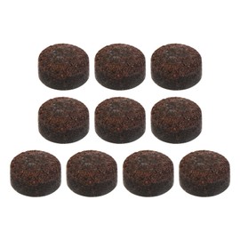 PATIKIL 12 mm Pool Cue Tips, Pack of 10 Pool Billiard Cue Tips, Replacement Tips for Pool Cue - Brown