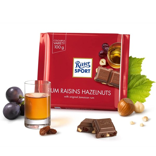 Ritter Sport Rum Trauben Nuss / rum nut grape (3 Bars each 100g) - fresh from Germany