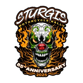 2025 Sturgis Motorcycle Rally Insane Clown Decals - 85th Anniversary - 7 inch Decal Sticker for Motorcycles, Cars, Trucks, & Laptops (1-Pack)
