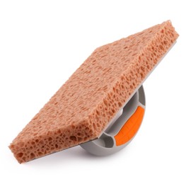 Mivos Tile Wash Board with 30 mm Hydro Sponge Coating - Coarse Pore - Brown - 280 x 140 mm - PU Grating Board with Hydro Sponge Pad - Tile Washing Sponge - Joint Sponge - Made in EU