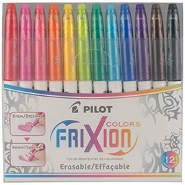 Pilot Frixion Colors 41423 Marcadores Borrables, Estuche con 12 piezas, Colores surtidos