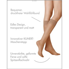 Kunert Women's Knee-High Socks, Beige (Candy 0250), 6/8 (Manufacturer size: 39-42)