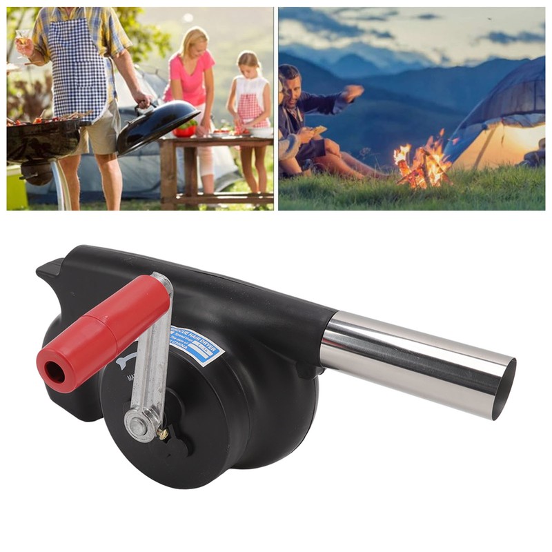 Hand Crank BBQ Blower Lightweight Portable ABS Barbecue Fan for