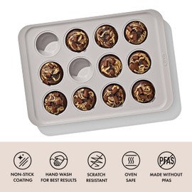 OXO Good Grips Non-Stick Pro Ceramic Coated Metal Bakeware 12 Cup Muffin Pan – Biscuit