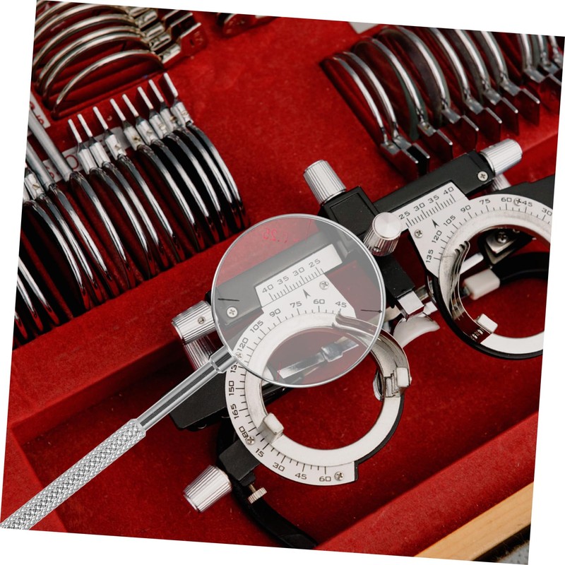 CLISPEED 2Pcs Cross Cylinder Lens Tool Set Round Optical Diopters