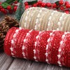 Mesh Ribbon Roll,2 Rolls Christmas Decoration Poly Mesh Ribbon 10.2