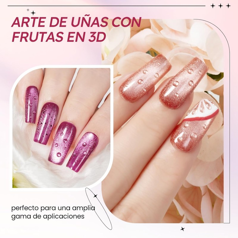 CHERIMOYA Kit de 6 Esmalte Ojo de Gato para Uñas