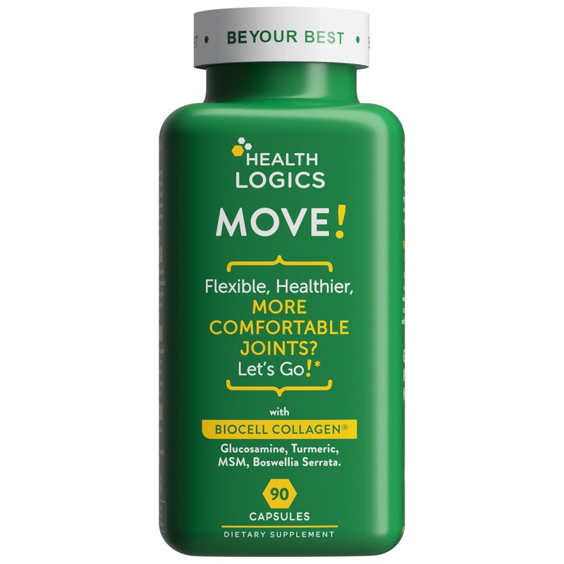 Health Logics Move! Healthy Joints with BioCell Collagen, Glucosamine, MSM,