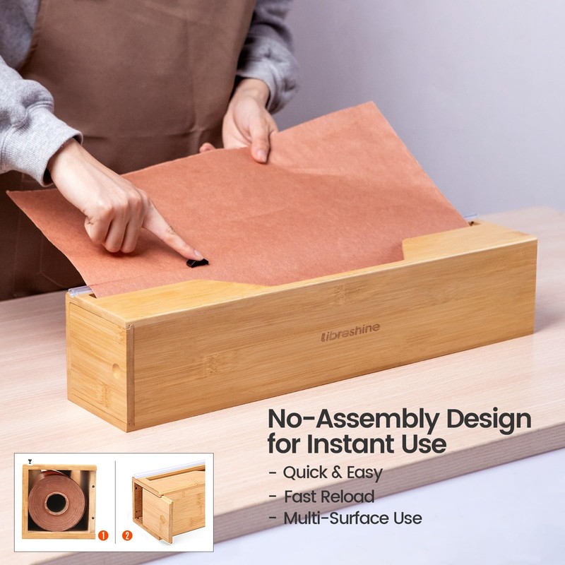 Libreshine 18 Inch Butcher Paper Dispenser with Cutter | Heavy-Duty