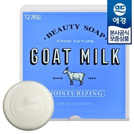 Aekyung Shower Mate Goat Milk Soap 90g 12 pieces x 1 - White Milk / 애경 샤워메이트 산양유 비누 90g 12개입 x1개 - 화이트우유
