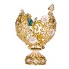 danila-souvenirs Glamorous Style Carved Easter Egg with Flowers and Butterfly