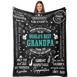Fathers Day Grandpa Gifts Throw Blanket 80" x 60", Gifts for Grandpa, Grandpa Birthday Gifts Ideas from Grandson Granddaughter, Gifts for Grandpa from Grandkids, Grandfather Gifts for Fathers Day