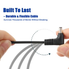 SEEHOM USB to DC 3.5 Plug Power Cable for 12V Devices, Compatible with Popular Radar Detectors Models Including Cobra Uniden Whistler Radenso Pro M, 6.5FT (2M) Charging Cable