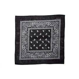 Shenky Bandana Neck Scarf Pack of 12 - Black , size: 55cm X 55cm