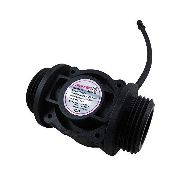 DIGITEN G1" Water Flow Sensor, Food-Grade Hall Effect Sensor Flow