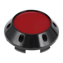 A ABSOPRO Wheel Hub Covers, Wheel Trim, Robust and Stylish, OD: 68 mm / 2.68 Inch Hub Caps, Wheel Hub Covers, Plastic, Black, 1 Piece with Red Sticker