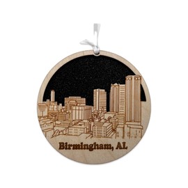 Birmingham Ornament Wooden Souvenir Christmas Tree Decoration with Birmingham Alabama Vacation Gift