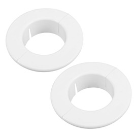 Operitacx 2pcs Air Conditioner Hole Pipe Opening Cover Grille Cover Air Conditioning Parts Pipe End Cap Airflow Cover Pipe Hole Block Air Outlet Cover Pipe Cap Plastic White