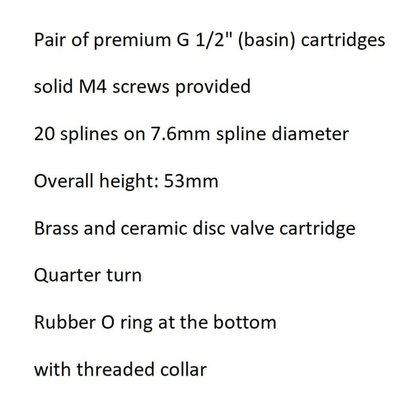 Huashan Replacement Brass Ceramic Disc Stem Cartridge Faucet Valve Quarter