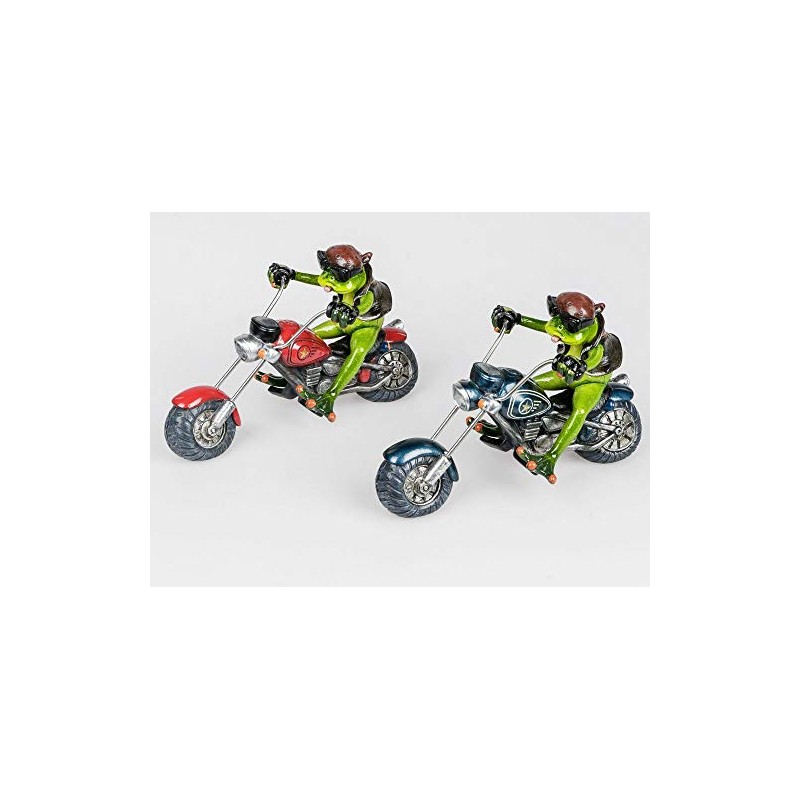 Formano Decorative Frog 'Biker', Length: 22 cm, Made of Artificial