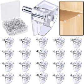 5 Millimeters Shelf Support Pegï¼Support Cabinet Shelf Pinsï¼Clear Plastic Replacement Peg Cabinet Shelf Supports Pins for Kitchen Furniture Book Shelves Shelf Holder Locking Pins(20 Pieces)