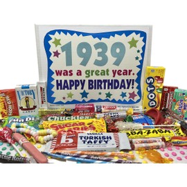 RETRO CANDY YUM ~ 1939 87th Birthday Candy Gift Box From Childhood for 87 Year Old Man or Woman Born 1939